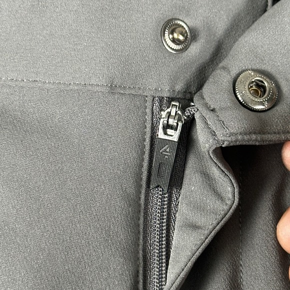 FourLaps Traverse Pants Mens 33x34 Gray Polyester Stretch Flat Front Straight - Picture 7 of 15